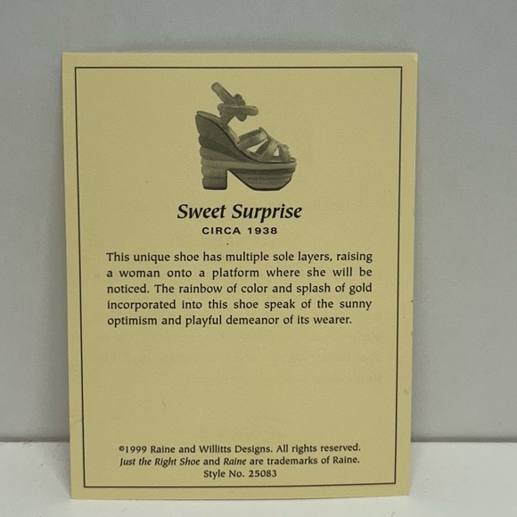 SWEET SURPRISE - JUST THE RIGHT SHOE - by Raine - 4” miniature - Picture 7 of 10